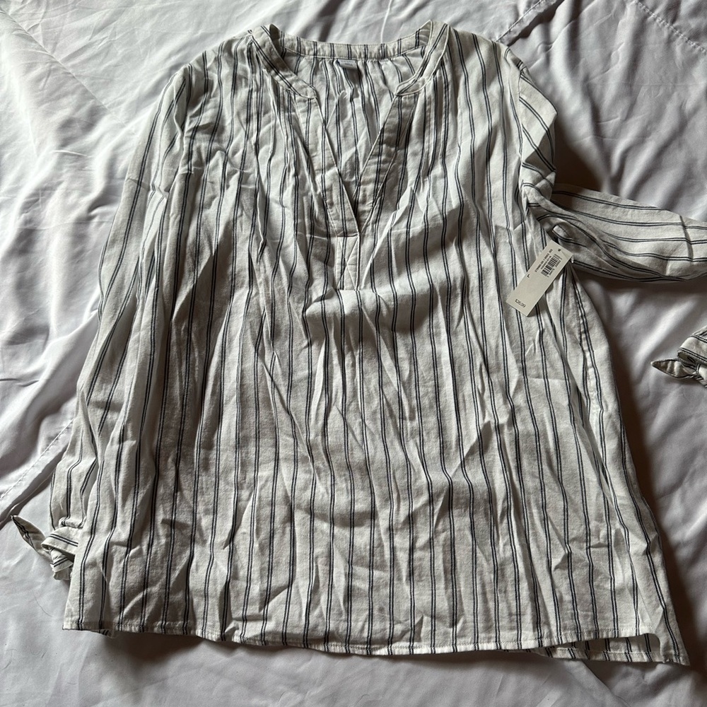 Striped Long Sleeve Blouse